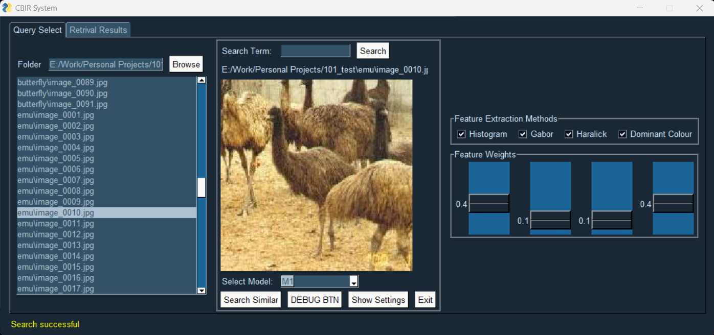 Similar-image search results
